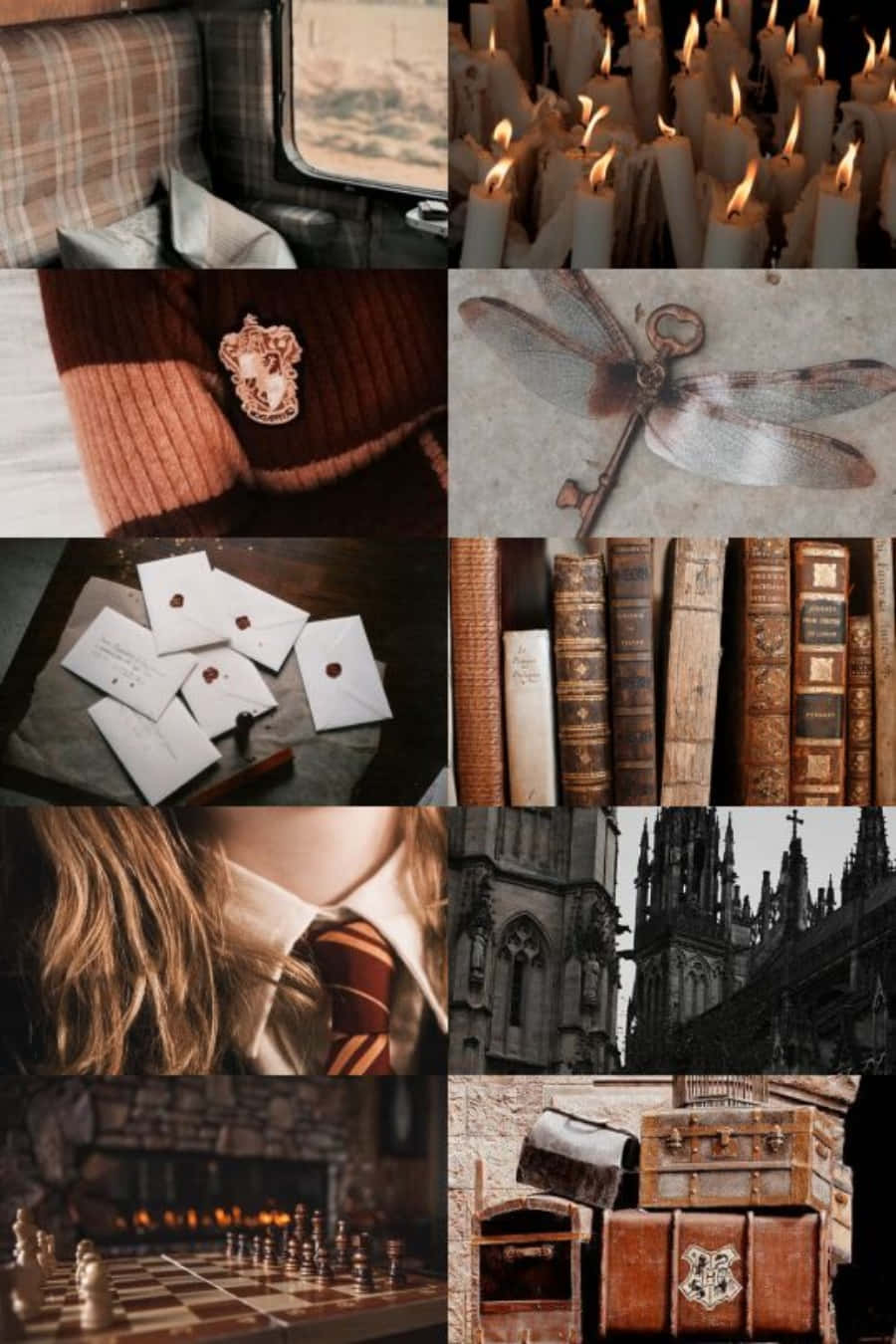 'n Magiese Estetika van Hogwarts Muurpapier