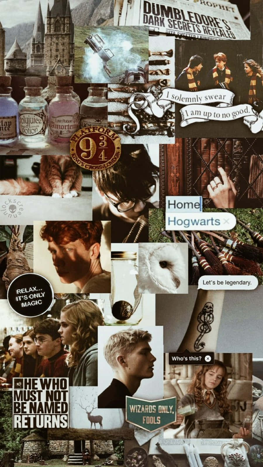 'n Magiese Nag by Hogwarts Muurpapier