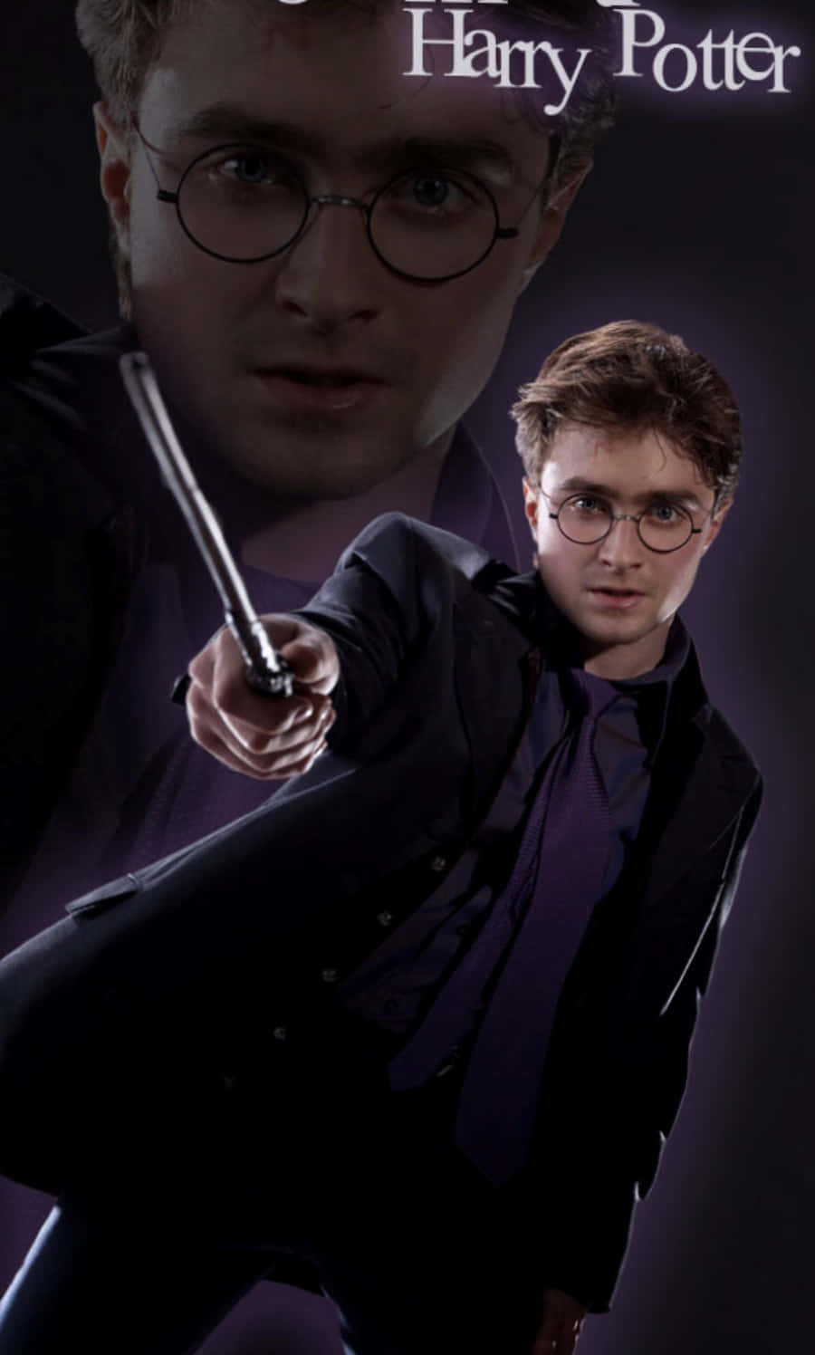 'n Nabyfoto van Harry Potter uit die beroemde boek- en filmreeks Muurpapier