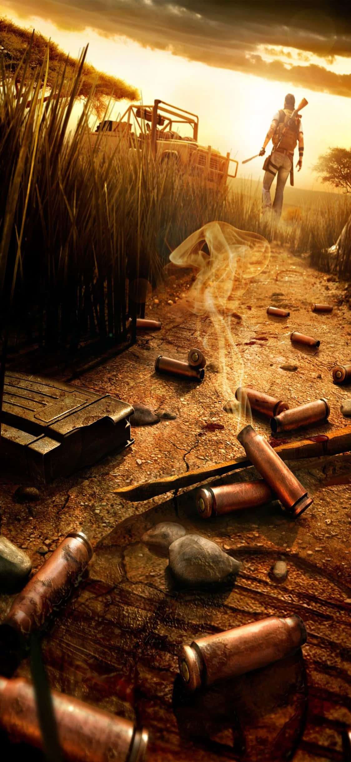 'n Nader kyk na die wêreld van Far Cry 3 vertoon op die iPhone X Muurpapier