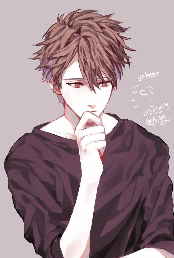 Oulike anime-seun diep denke-papier — Anime seun Muurpapier