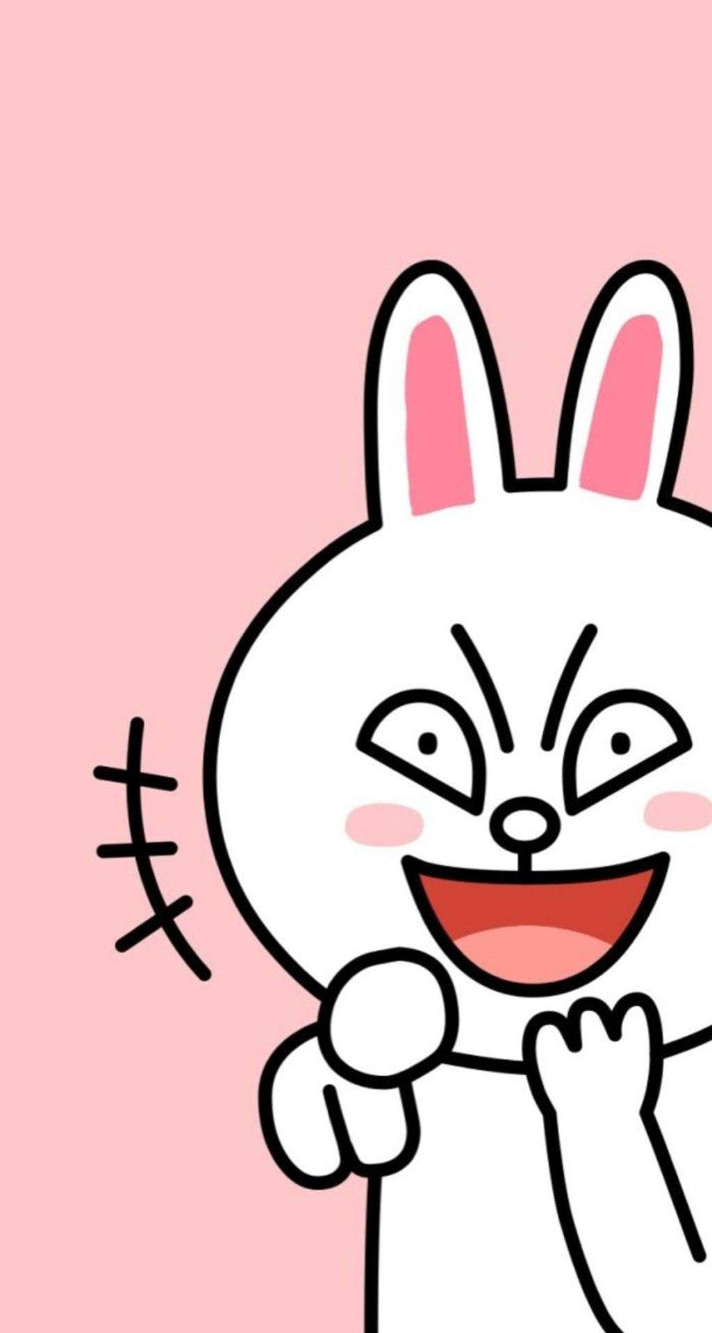 'n Oulike Laggende Cony Muurpapier