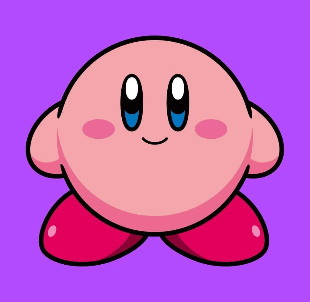 'n Oulike pienk Kirby-karakter wat aan prettige aktiwiteite deelneem. Muurpapier