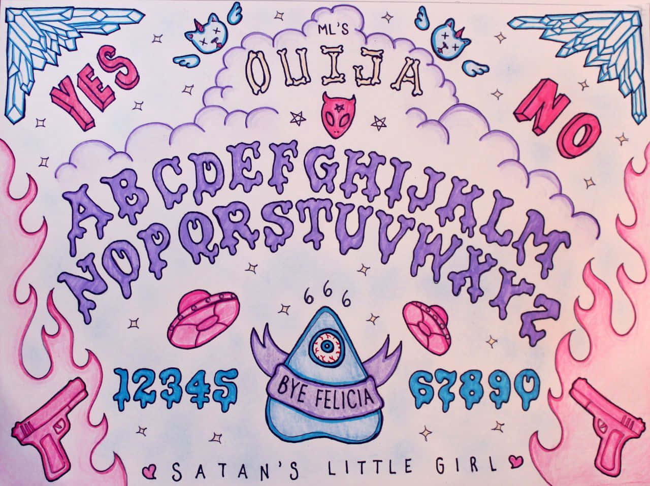 'n Pastel goth meisie wat die skoonheid van die natuur geniet Muurpapier