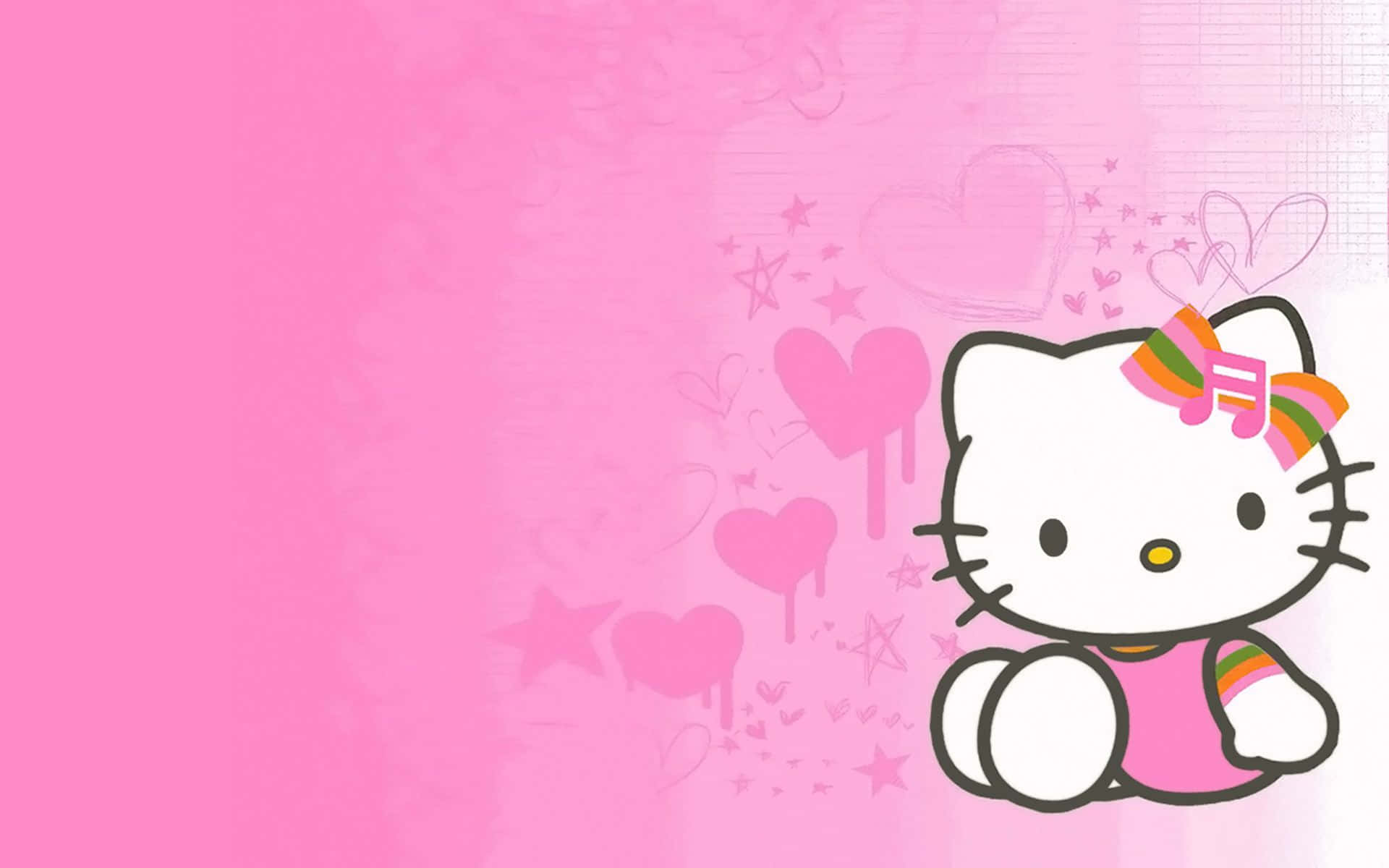 'n Perfekte Kawaii Pienk Agtergrond Muurpapier