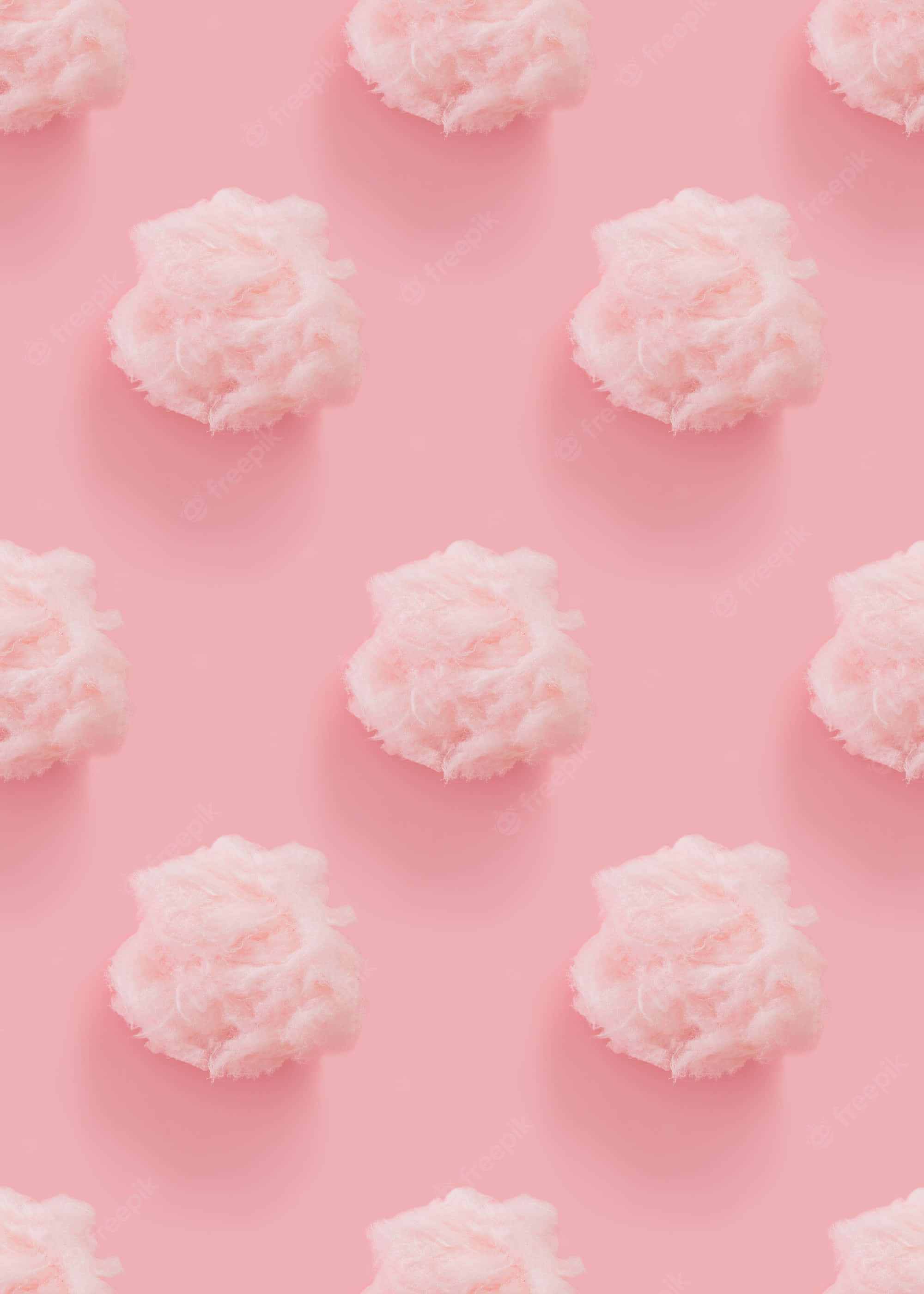'n Pienk agtergrond met wit wolke daarop Muurpapier