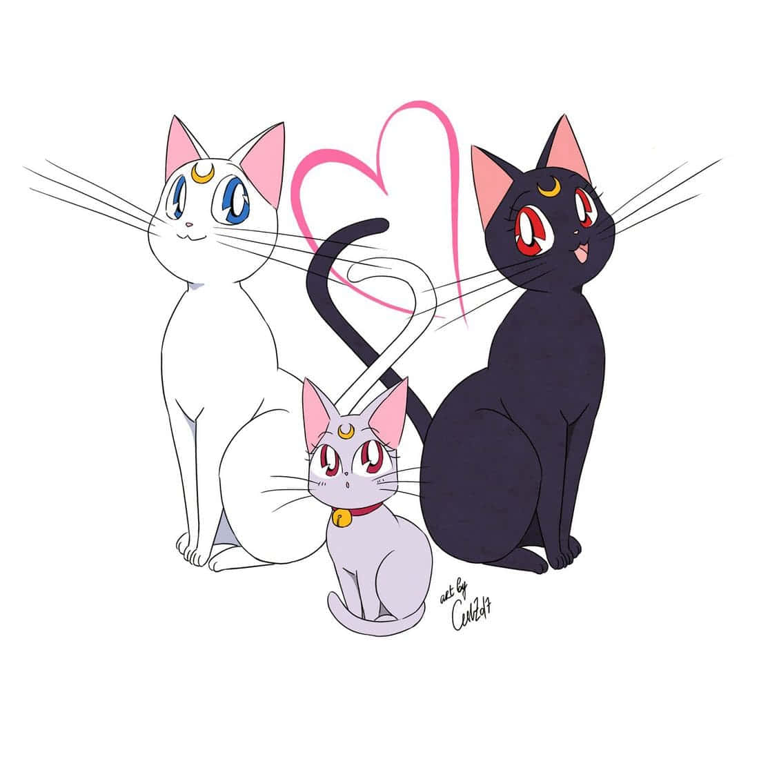 ‘n Sagte hart in ‘n woeste lyf - Anime Cat Muurpapier