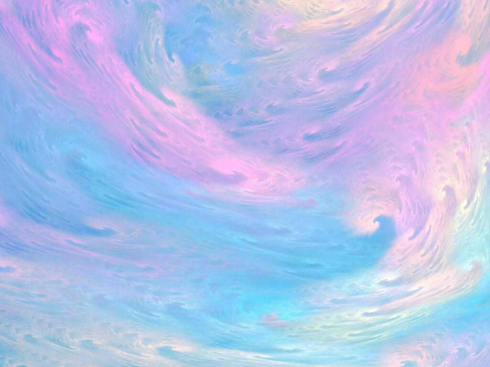 'n Seekus-uitsig van 'n Droomagtige Pastel-estetika. Muurpapier