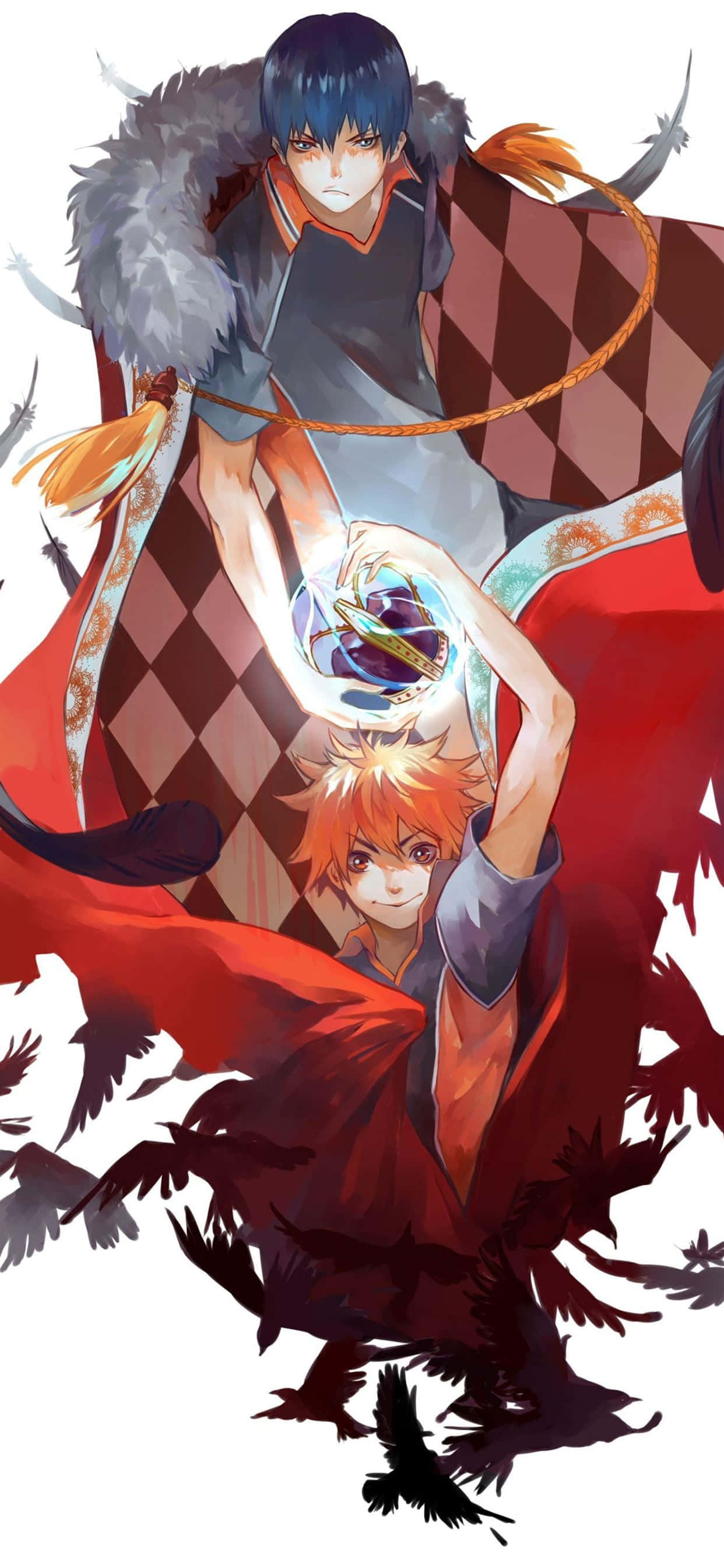 'n Skets van 'n Anime Aanhanger Muurpapier