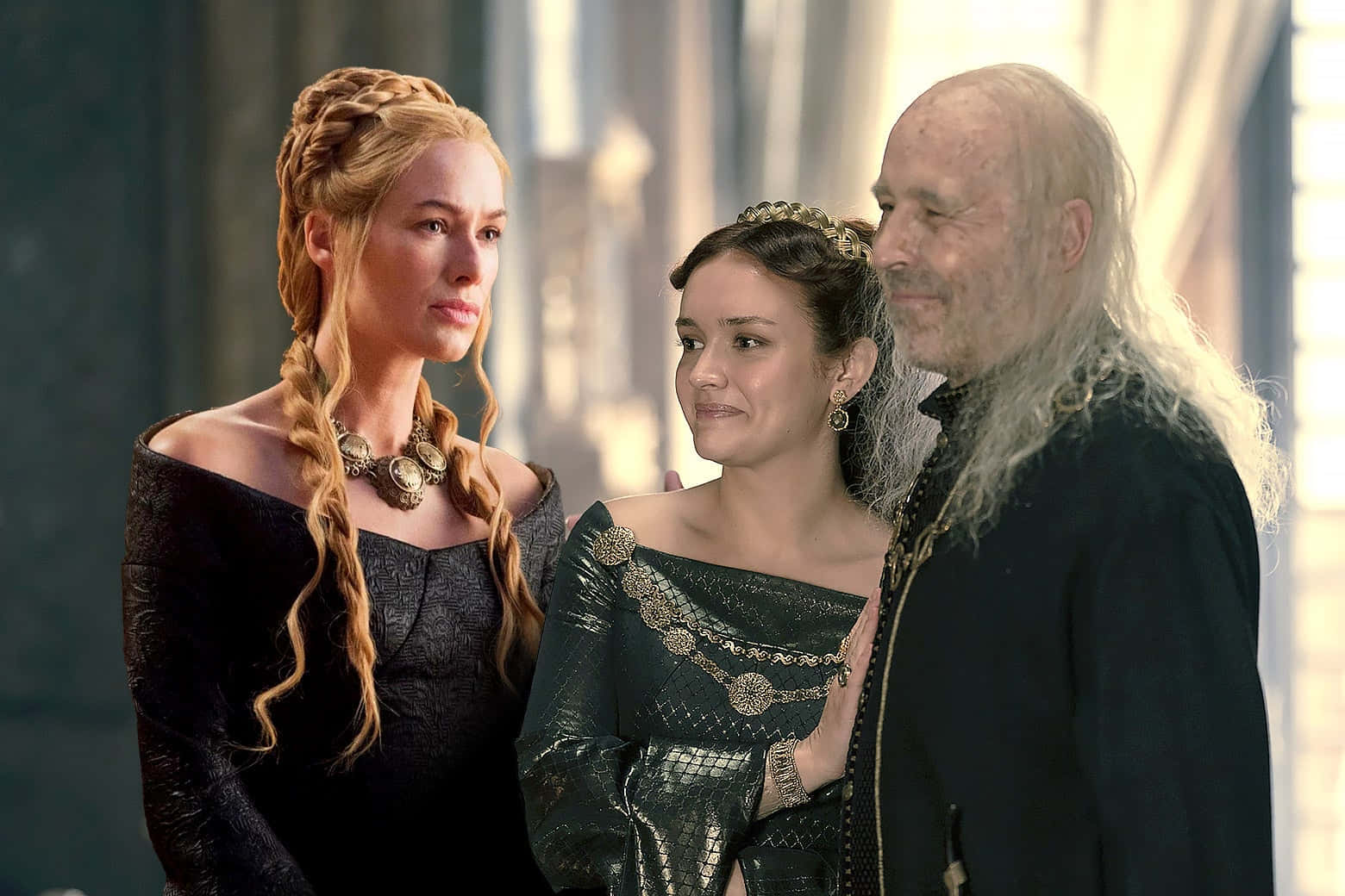 'n Sneeubedekte landskap van Westeros in die winter Muurpapier