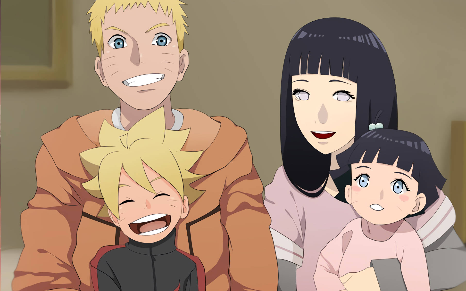 'n Teder Oomblik Tussen Naruto en Hinata Muurpapier