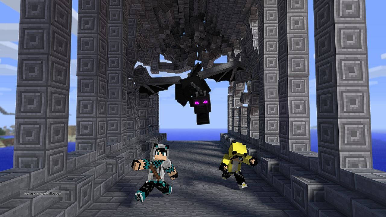 Minecraft Hardloop Mobs Skurk agtergrond