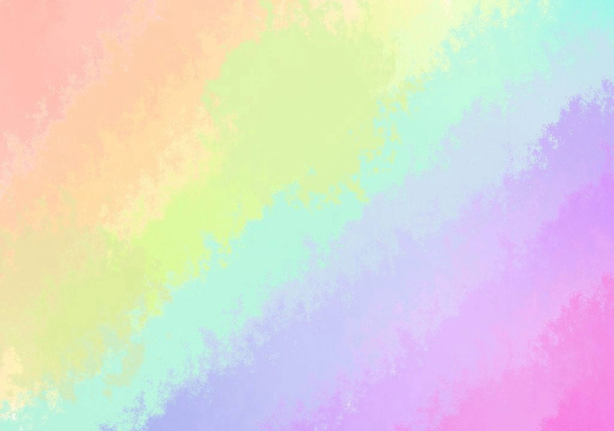 Naatlose Diagonale Patroon Pastel Reënboog Muurpapier