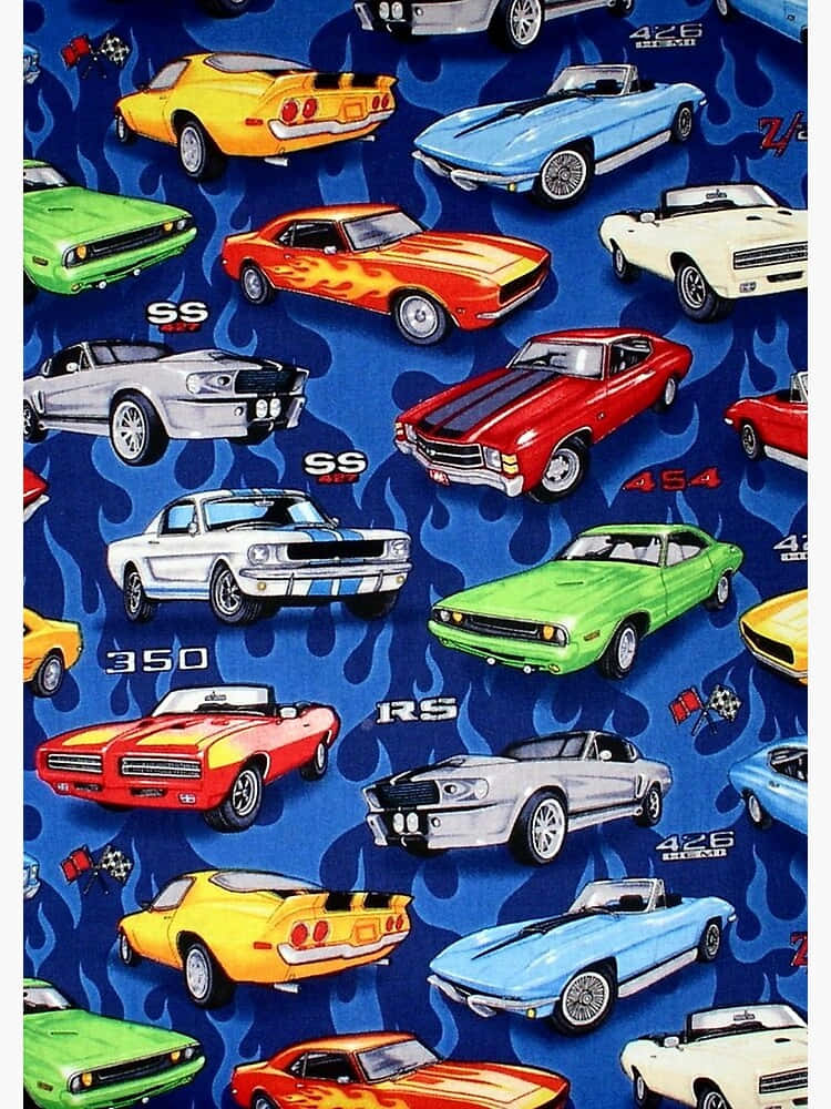 Naatlose Motorpatroon Muurpapier