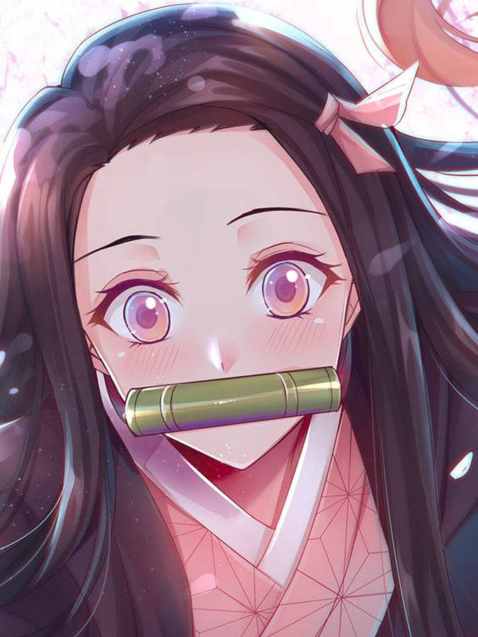 Nabyfoto Demon Slayer Nezuko Muurpapier
