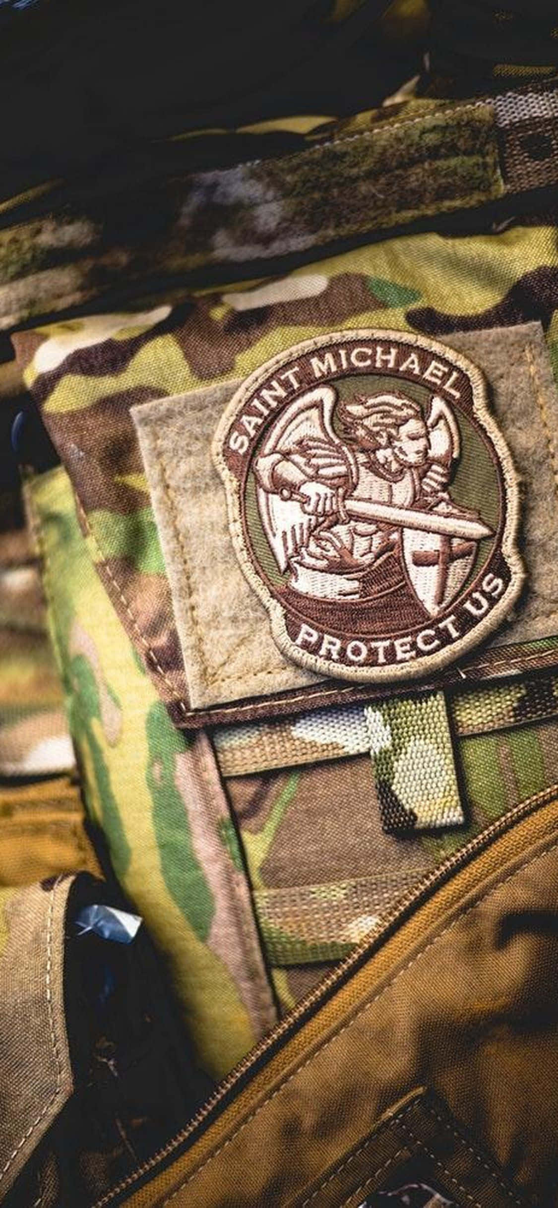 Nabyfoto militêre kenteken uniform Muurpapier