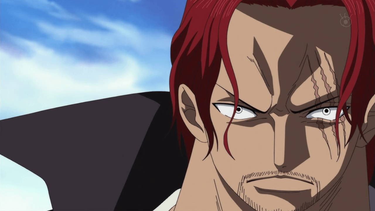 Nabyfoto van Littekens Shanks One Piece Muurpapier