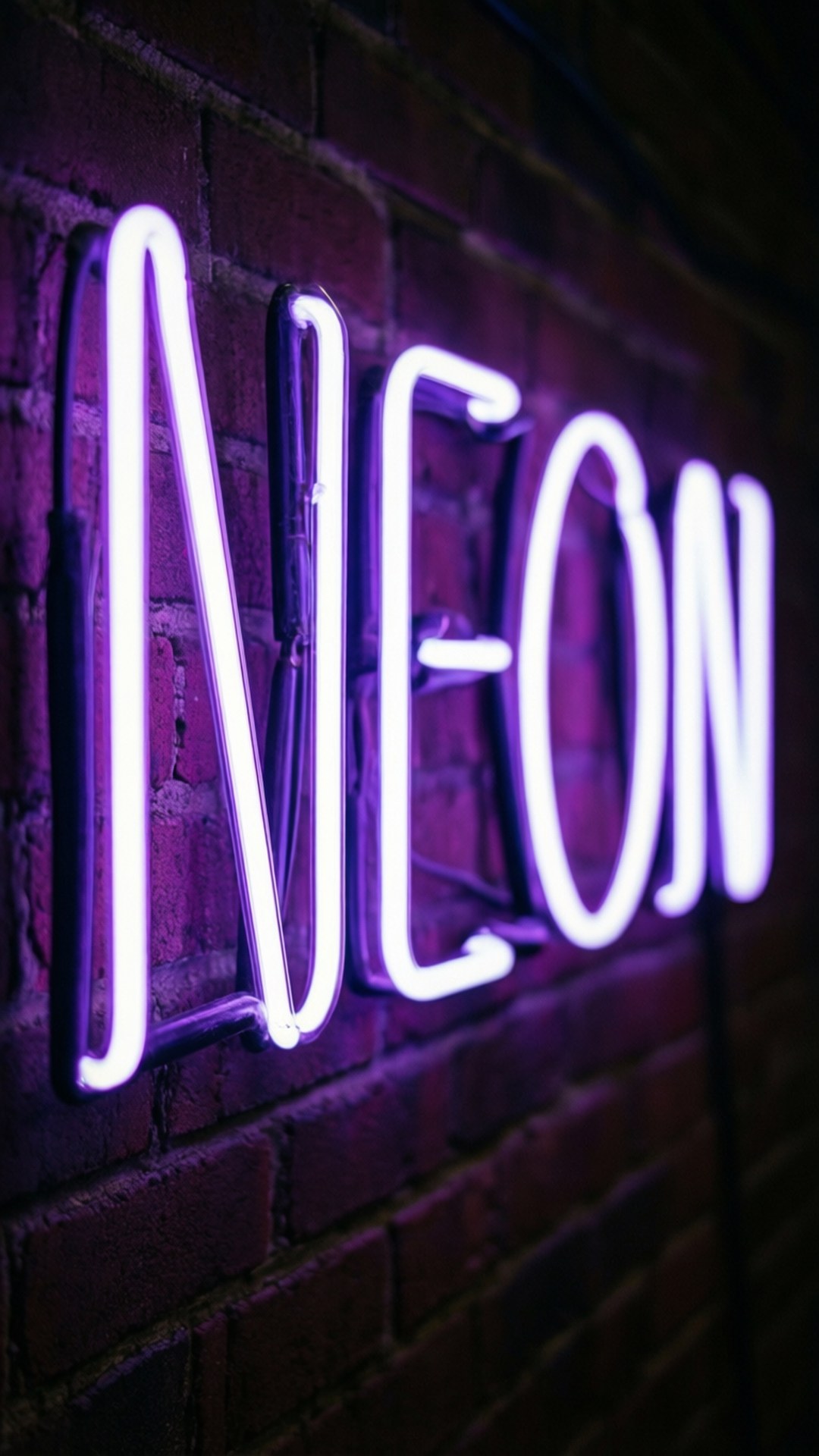 Nabyfoto van Neon-teken Muurpapier