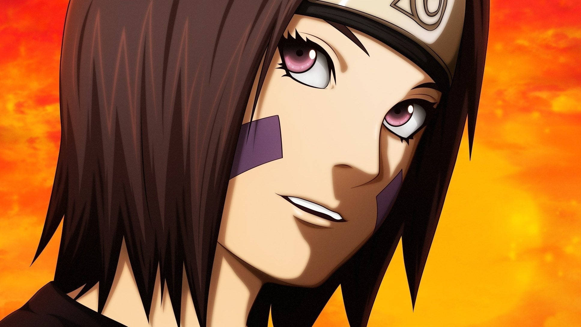 Nabyfoto van Rin Nohara Naruto Lewendige Agtergrond Muurpapier
