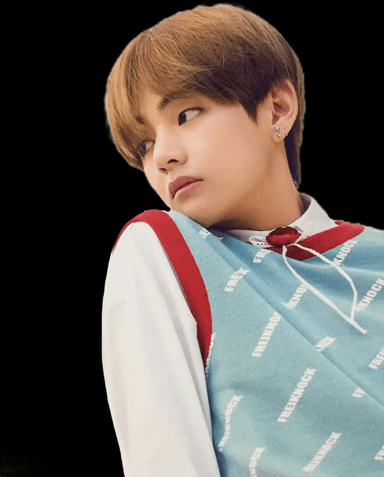 Nadenkende Blik Taehyung Muurpapier