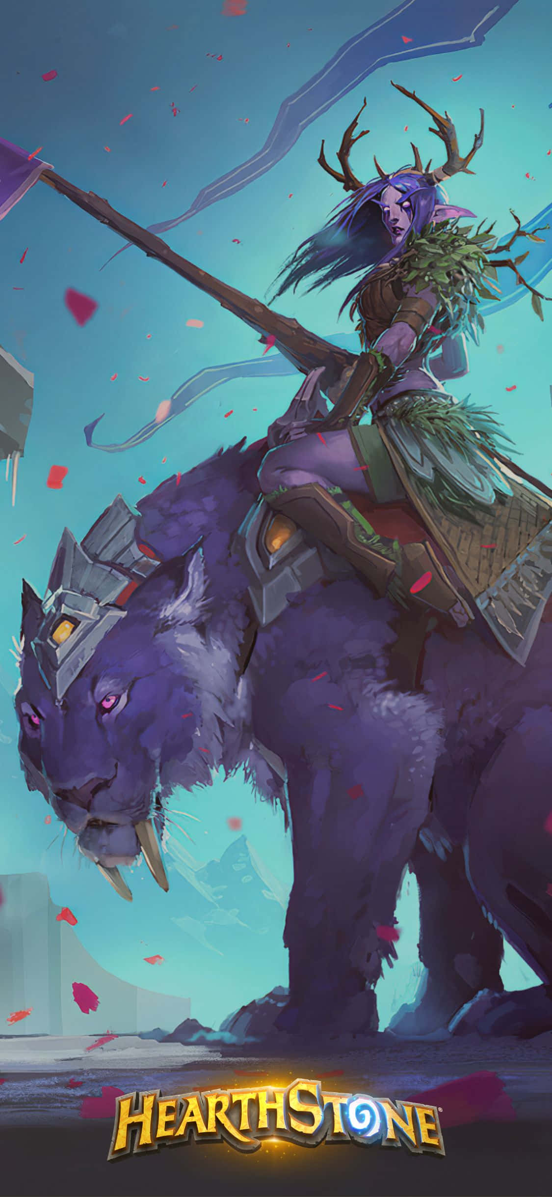 Nagvegter-elf iPhone XS Hearthstone-agtergrond Muurpapier