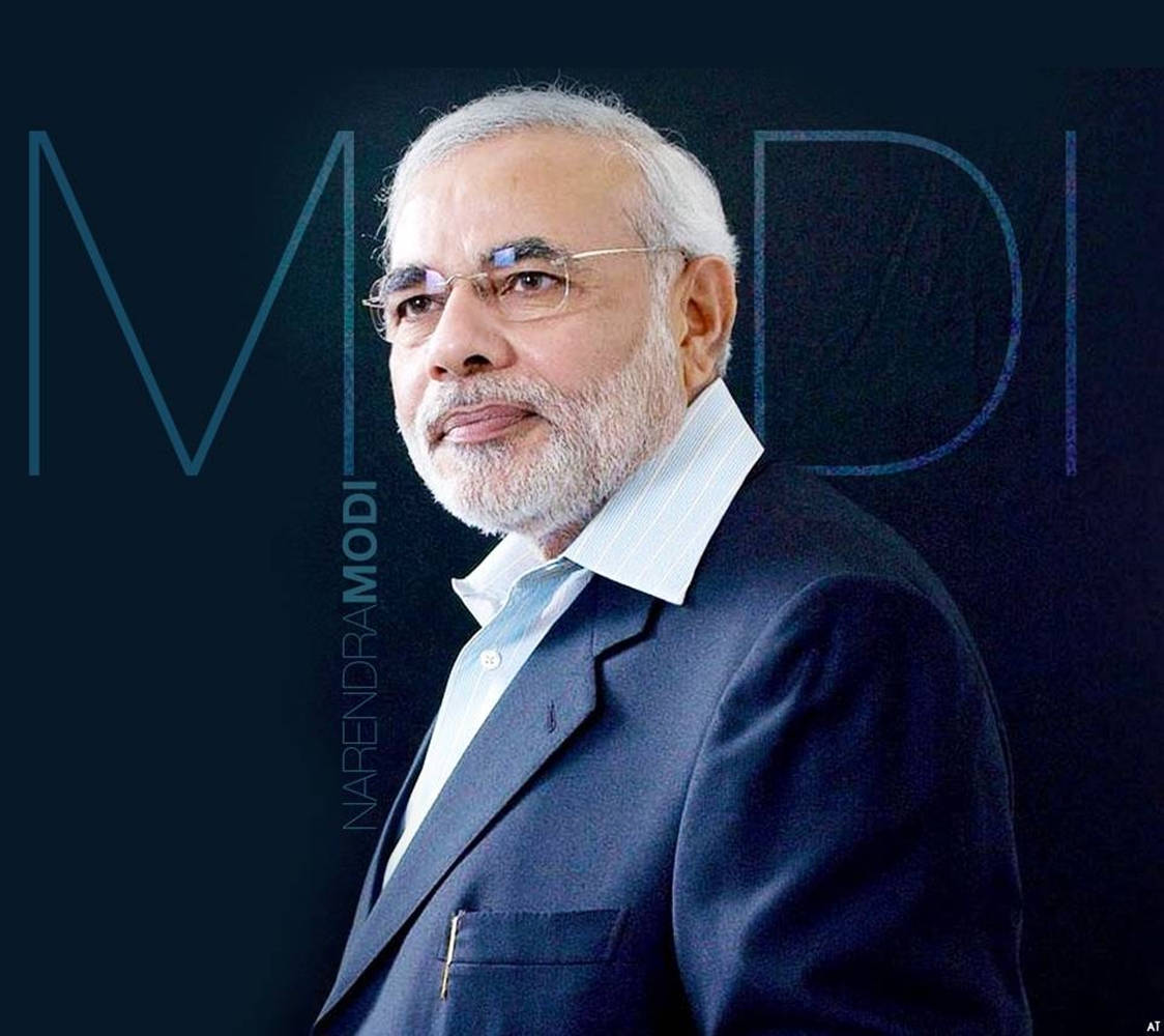 Narendra Modi Minimalistiese Grafiese Kuns Muurpapier