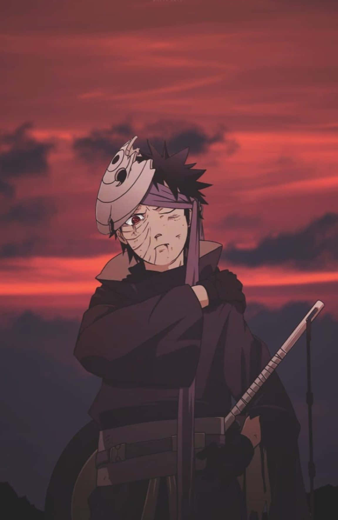 Naruto Anime Karakter Tobi iPhone Muurpapier