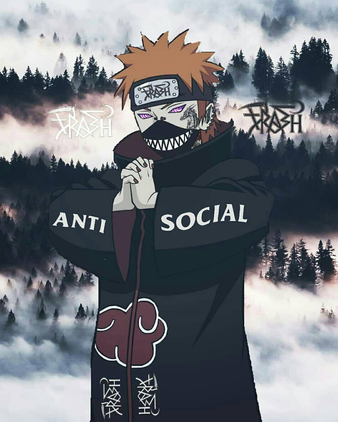 Naruto Anti-Sosiale Estetika Muurpapier