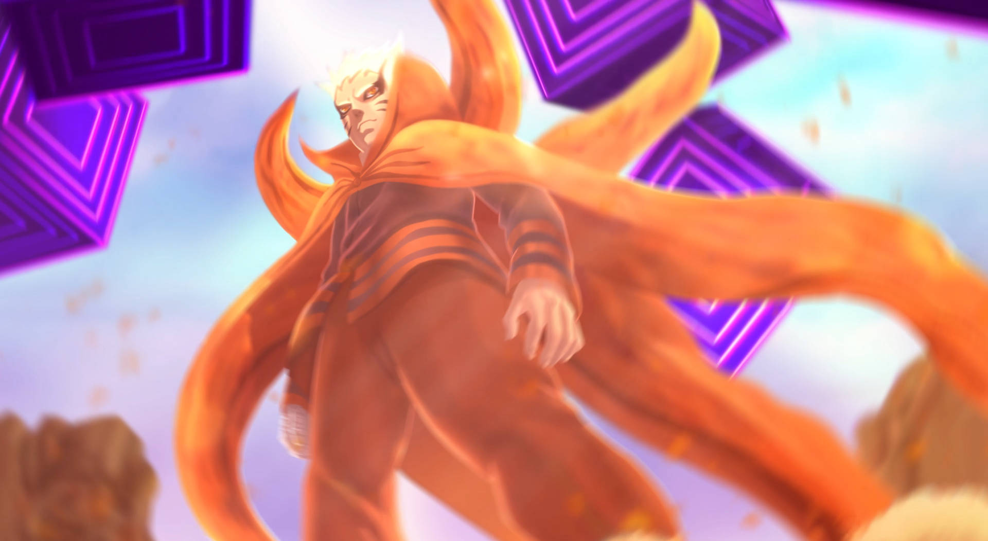 Naruto Baryon-modus Isshiki-bokse Muurpapier