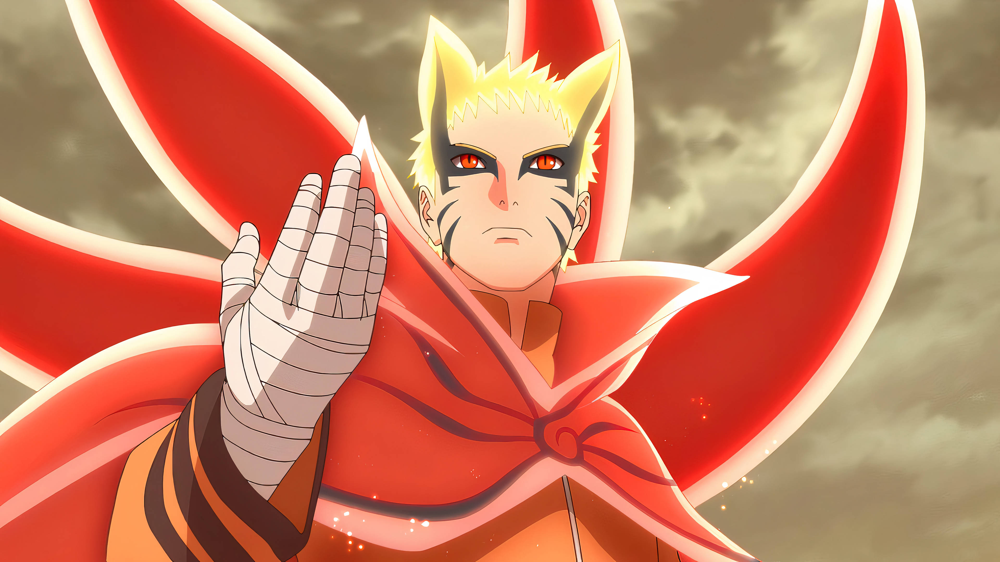 Naruto Baryon Mode Krag Muurpapier