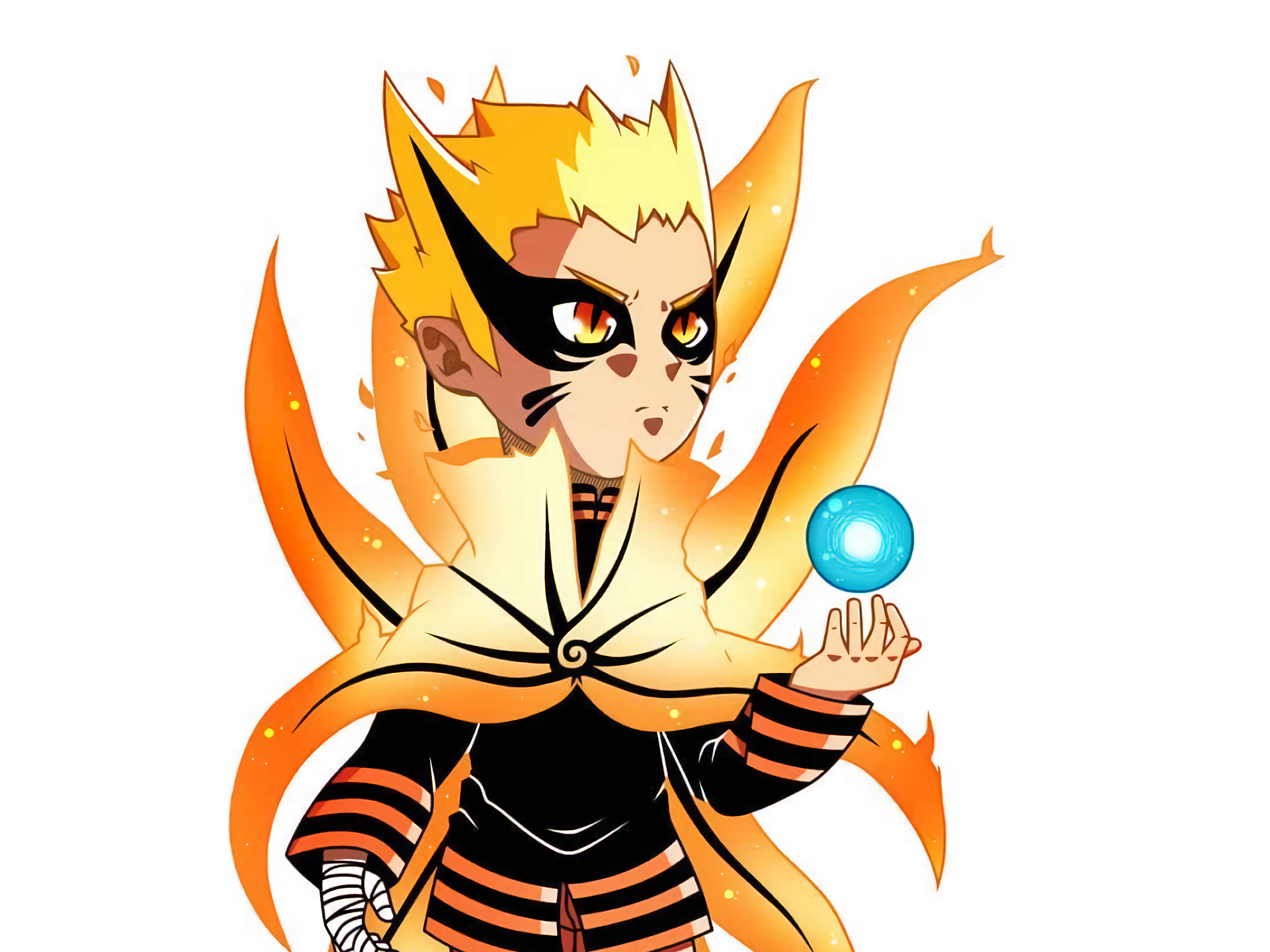 Naruto Baryon-modus Chibi Muurpapier