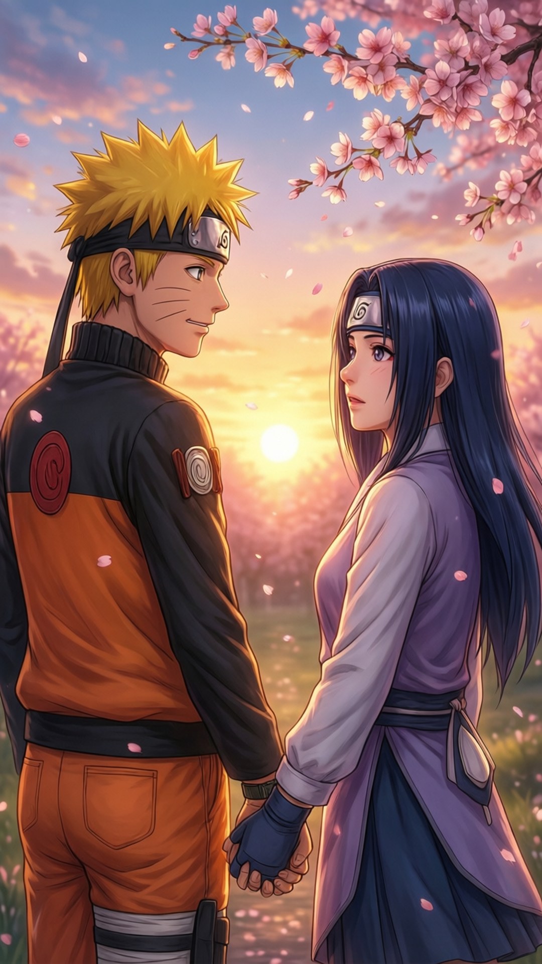 Naruto en Hinata Muurpapier