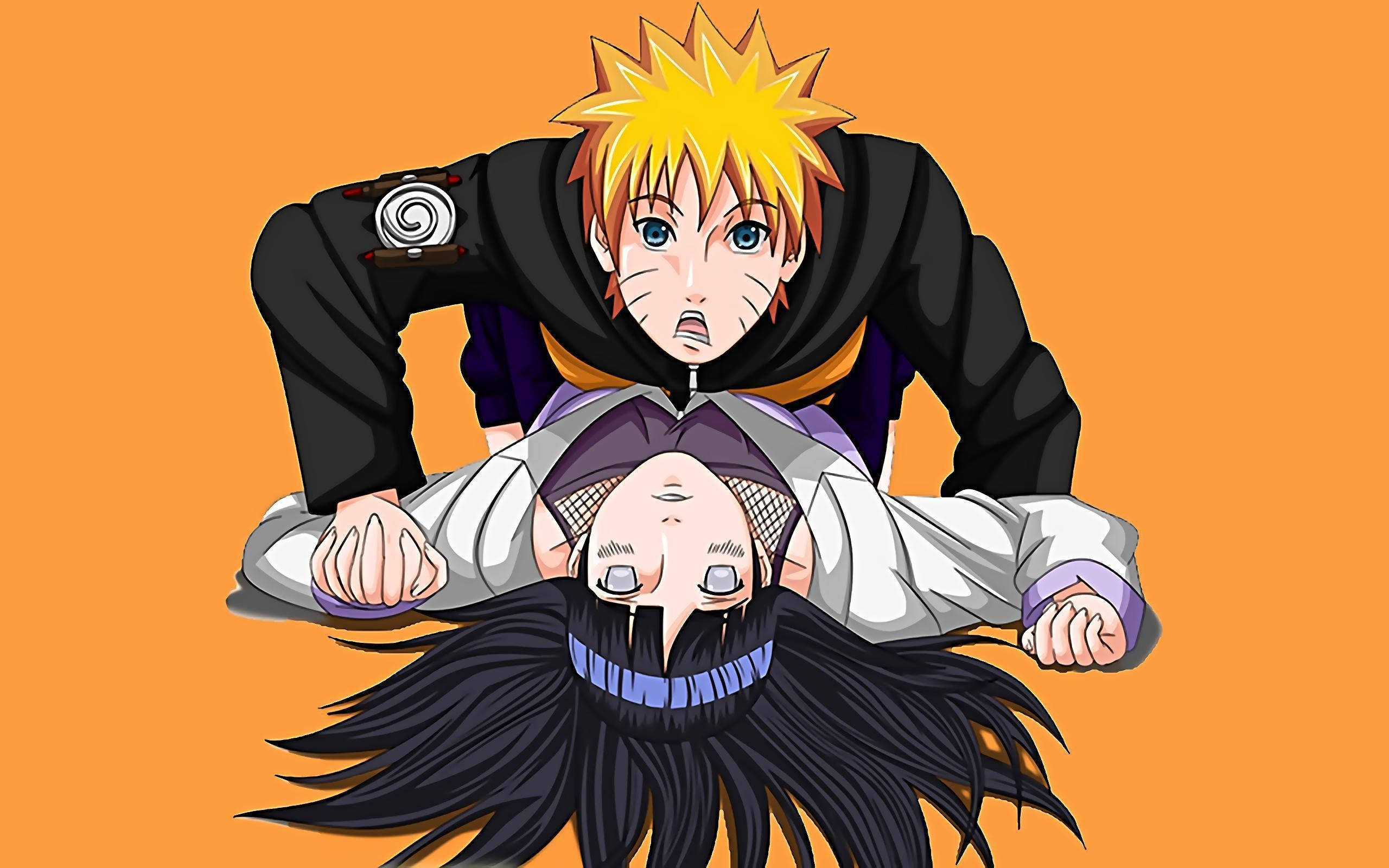 Naruto en Hinata Anime-kuns Muurpapier