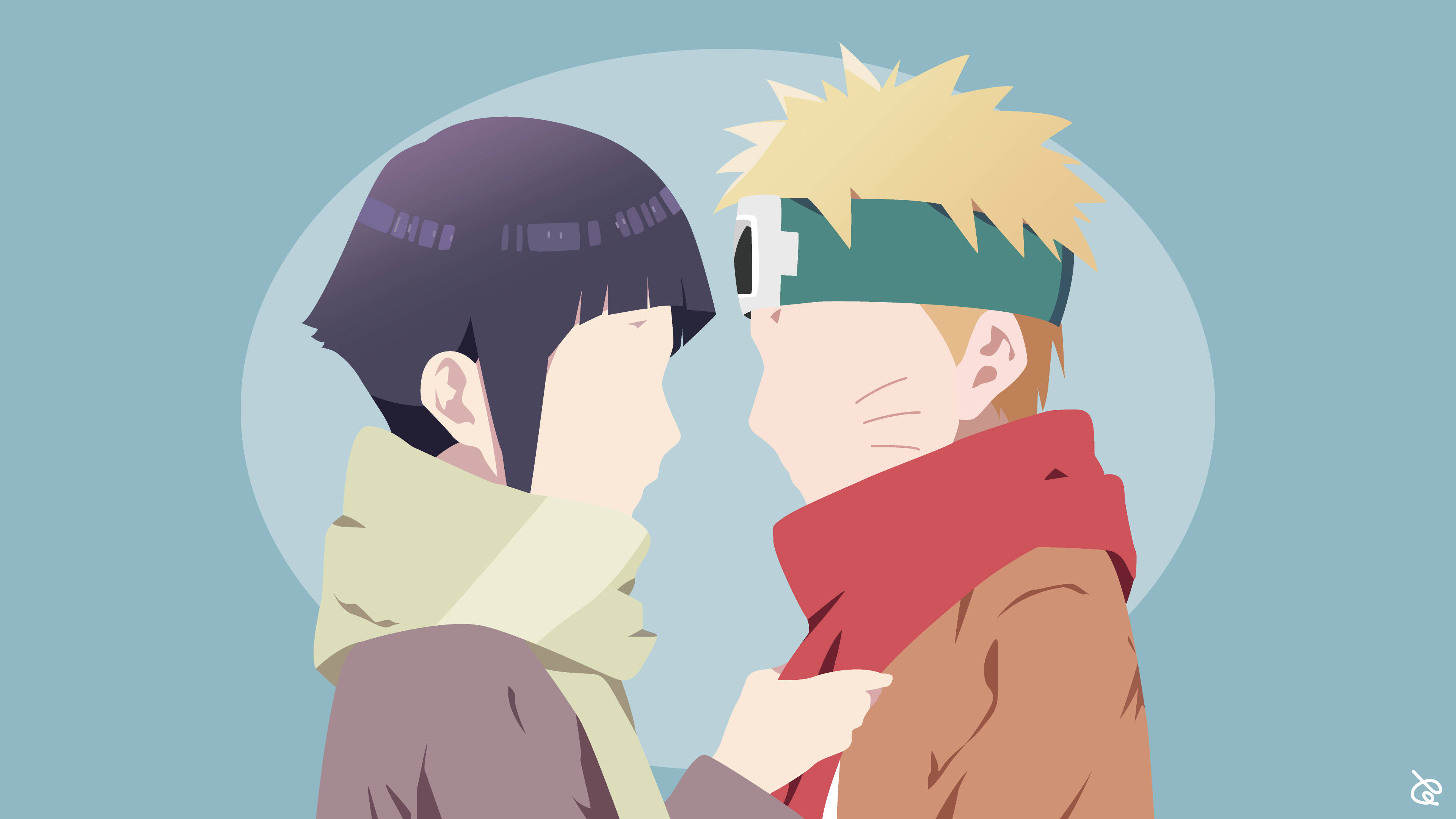 Naruto en Hinata Vektorkuns Muurpapier