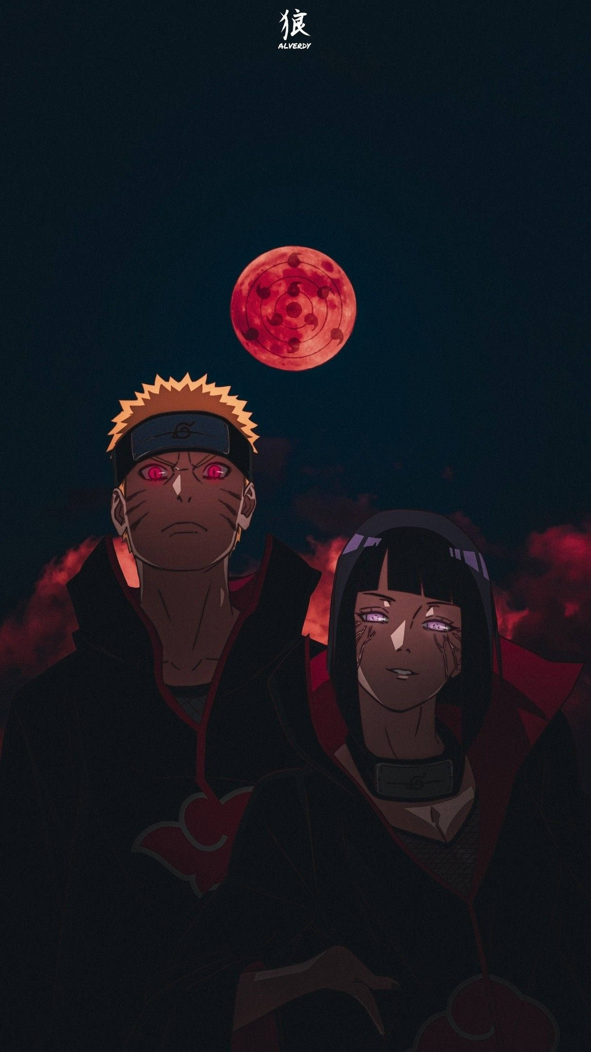Naruto en Hinata Tsukuyomi Muurpapier