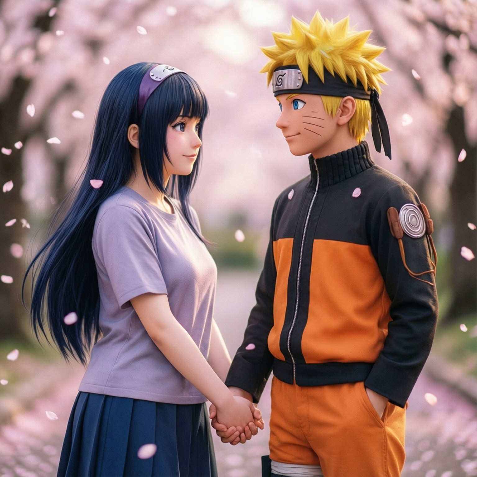 Naruto en Hinata Liefde Muurpapier