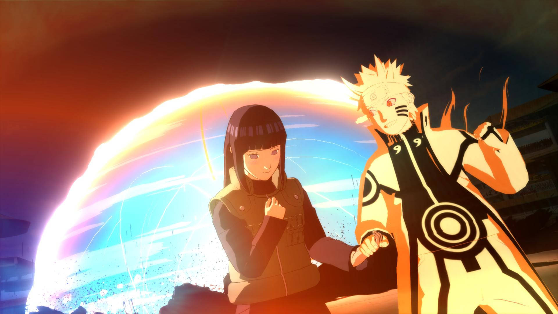 Naruto en Hinata Ninja-oorlog Muurpapier
