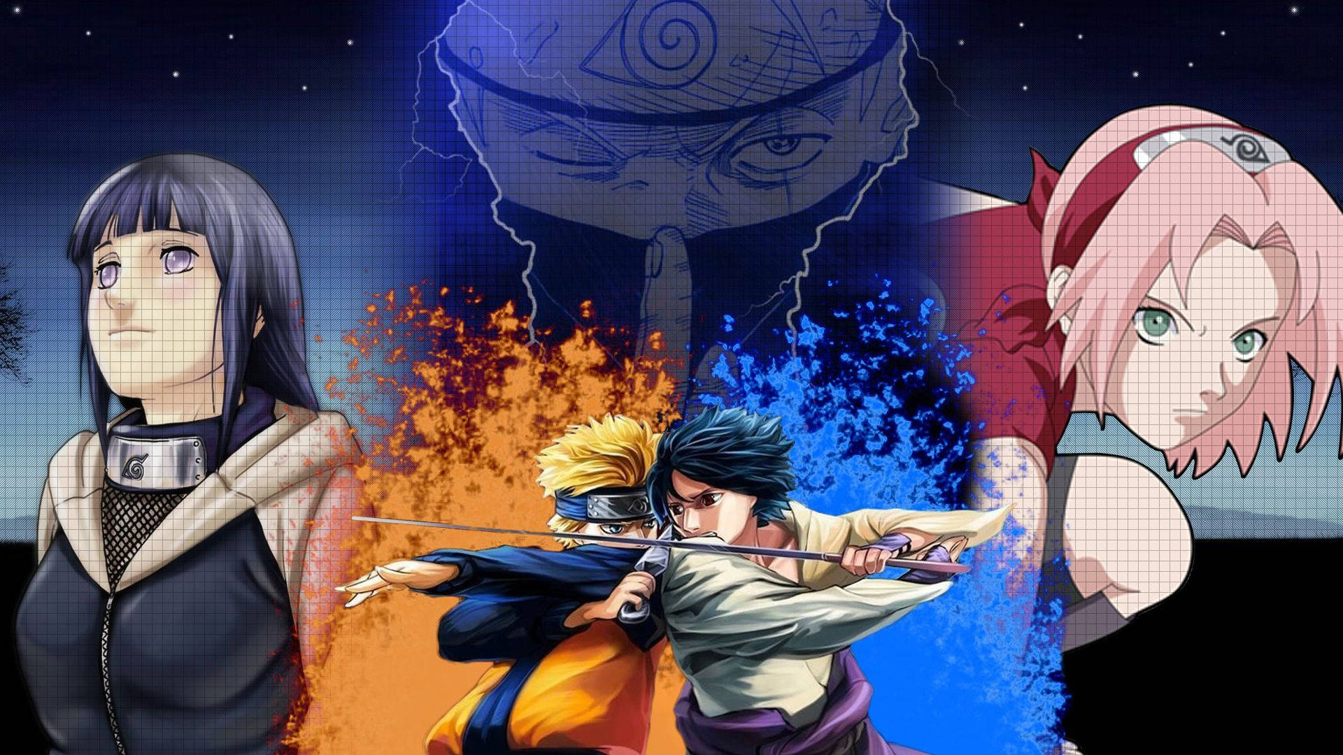 Naruto en Hinata Fan kuns Muurpapier