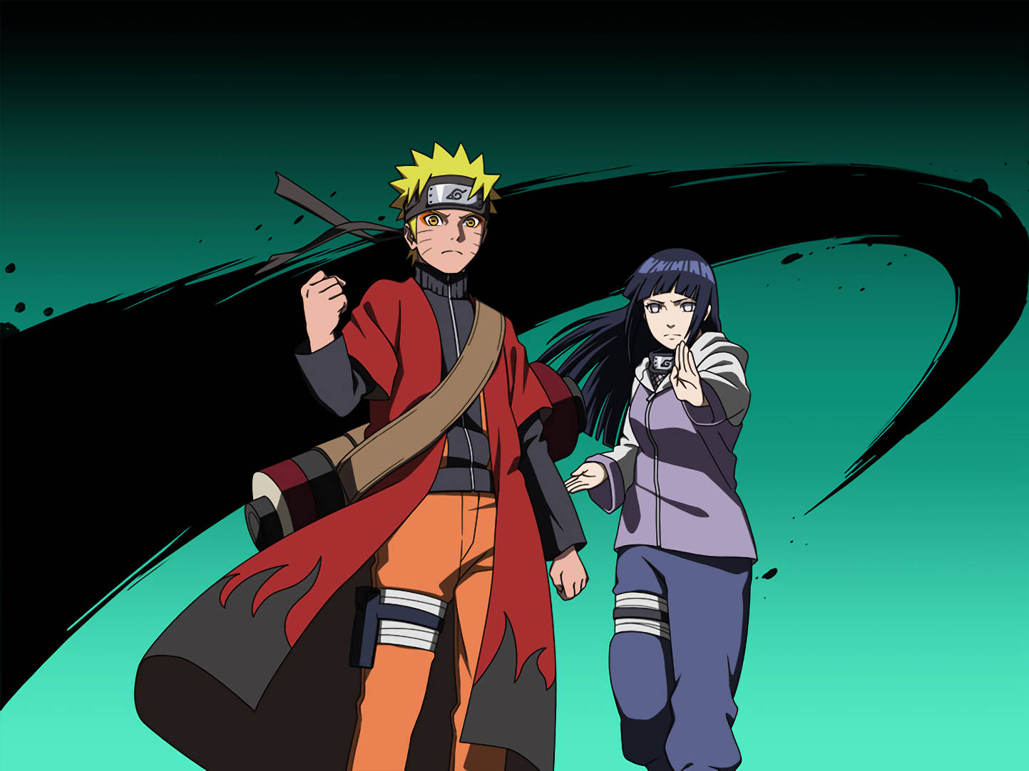 Naruto en Hinata Sage Mode Muurpapier