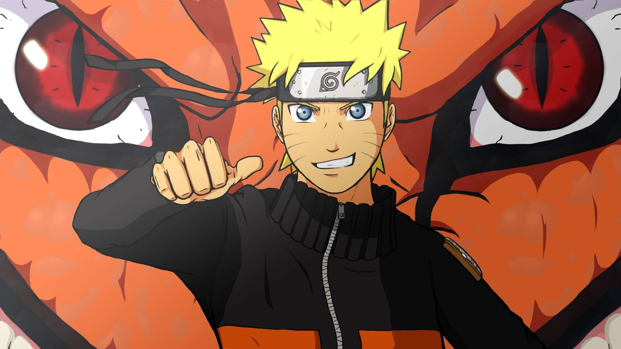 Naruto en Nege Stert Dier Plakkaat Muurpapier