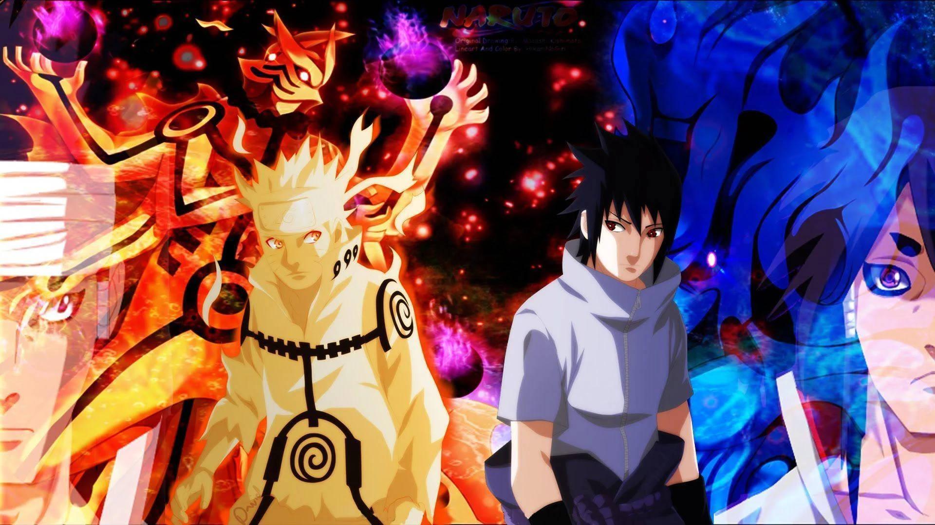Naruto en Sasuke se Vorige Lewe Muurpapier