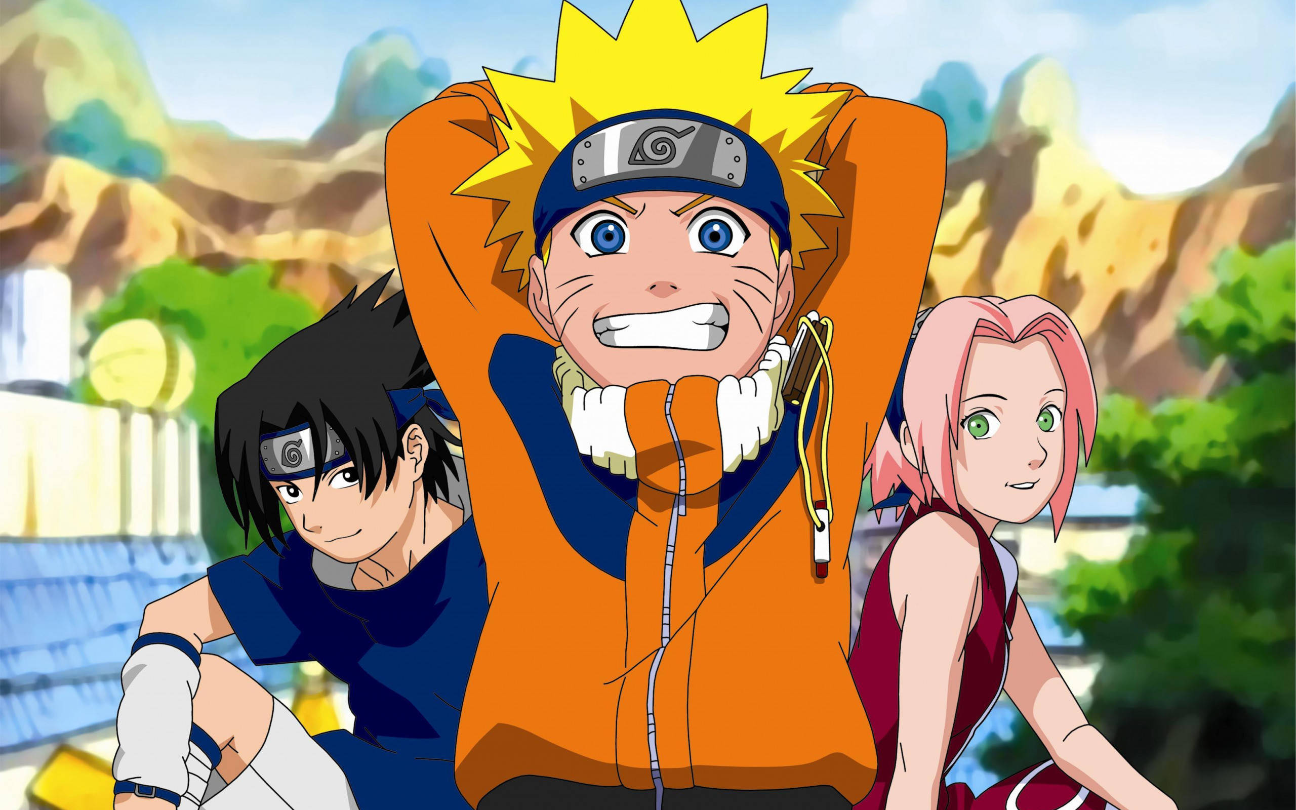 Naruto en Span 7 Kinders Plakkaat Muurpapier