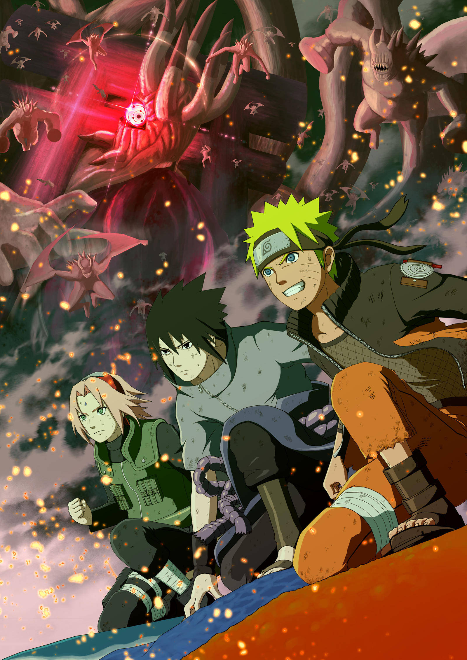 Naruto en Span 7 Plakkaat Muurpapier