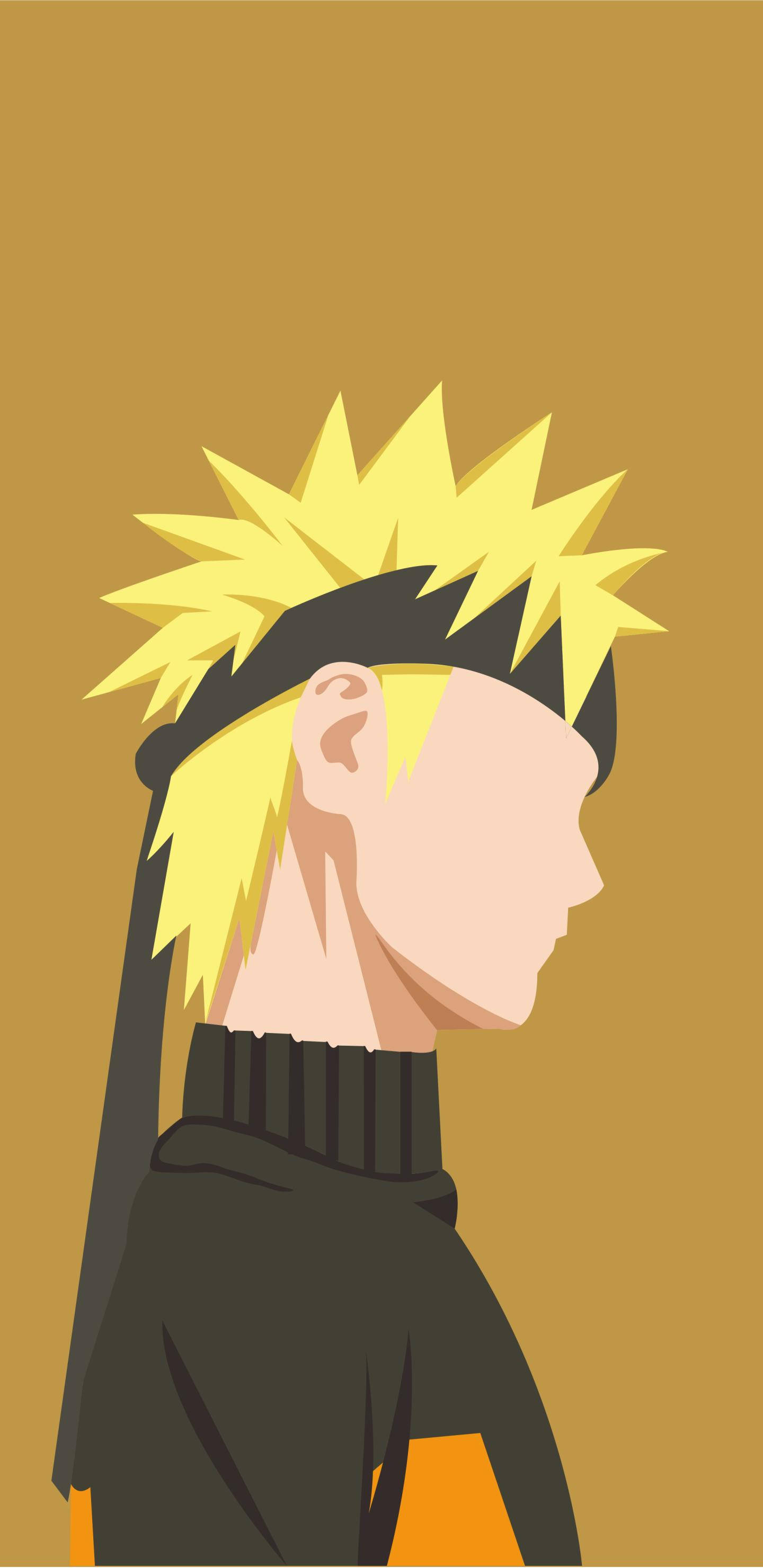 Naruto Foon Sy-aansig Muurpapier