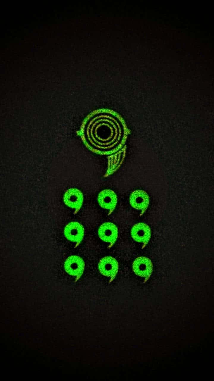 Naruto Groen 6 Weë Simbool Muurpapier