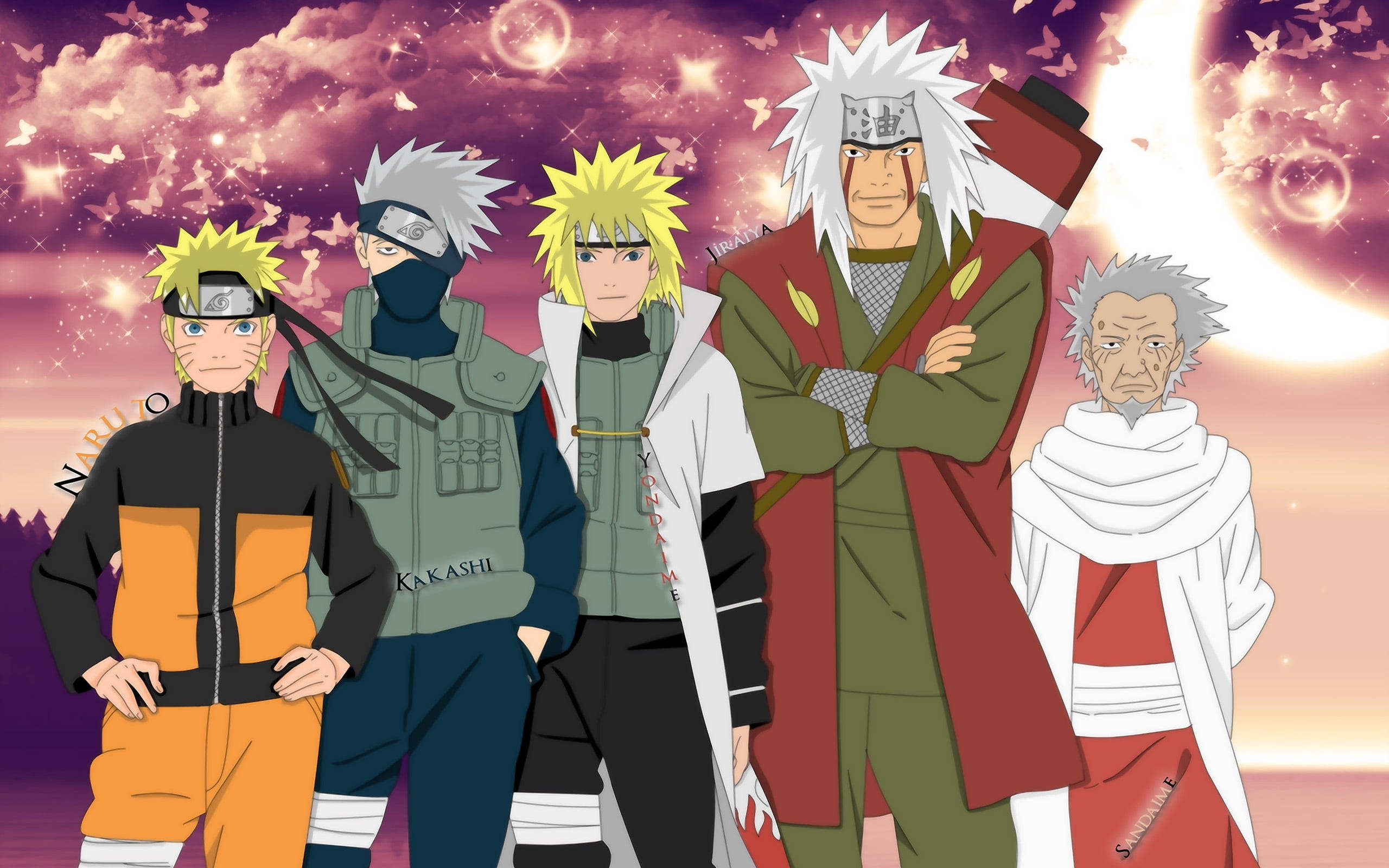 Naruto Hokage-plakkaat Muurpapier