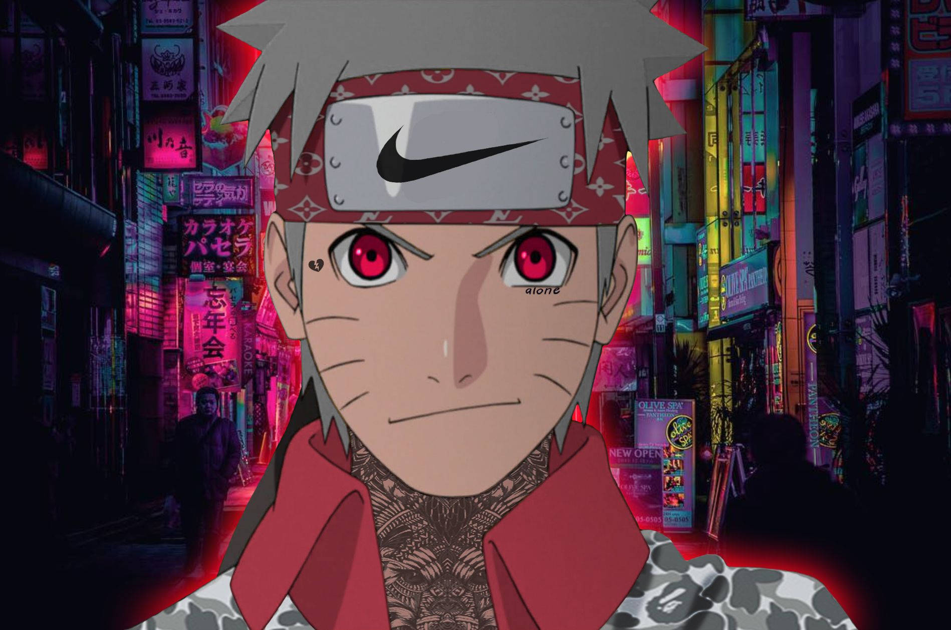 Naruto in Stedelike Styl Swag Muurpapier