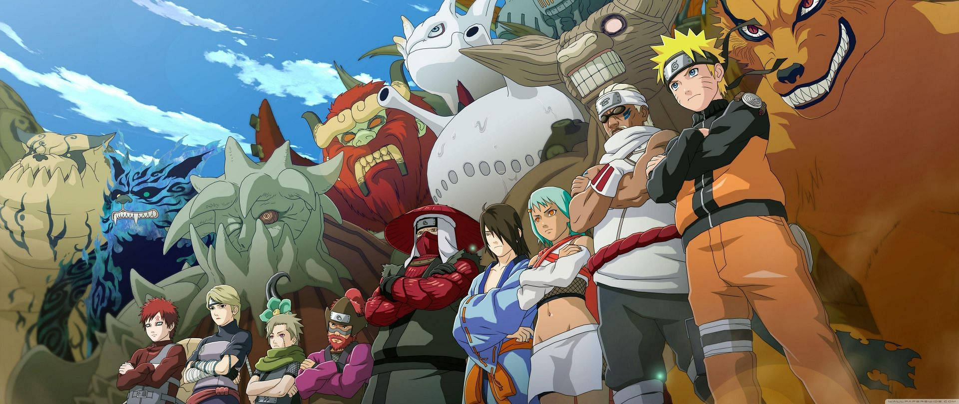 Naruto-karakters en hul Finale Vorm Muurpapier
