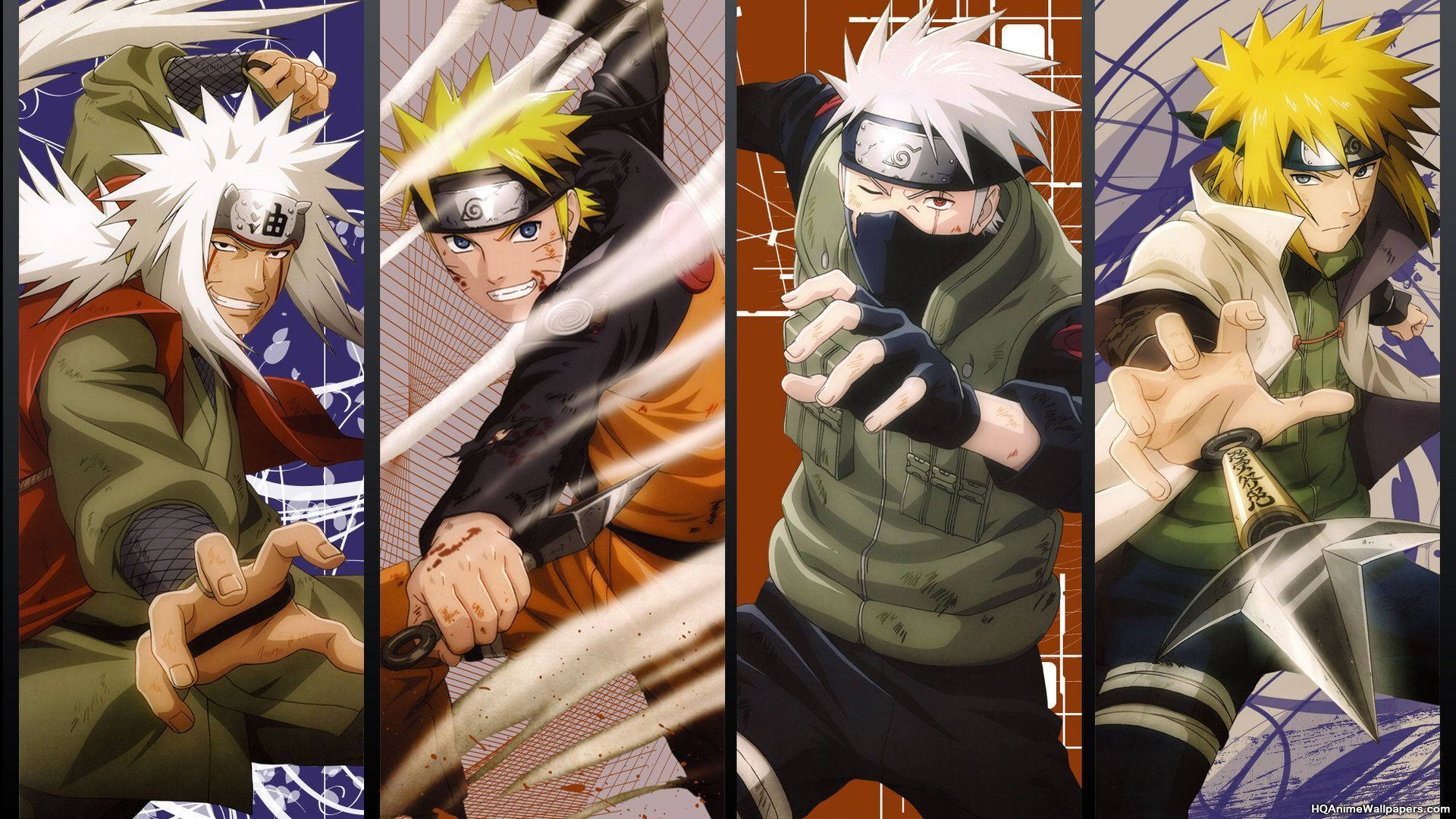 Naruto Karakters Kragtige Ninjas Muurpapier