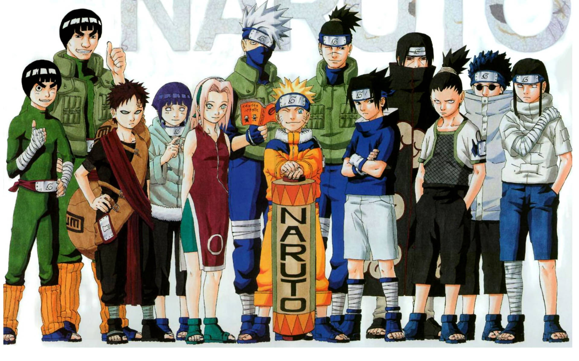 Naruto Karakters Onderwysers en Studente Muurpapier